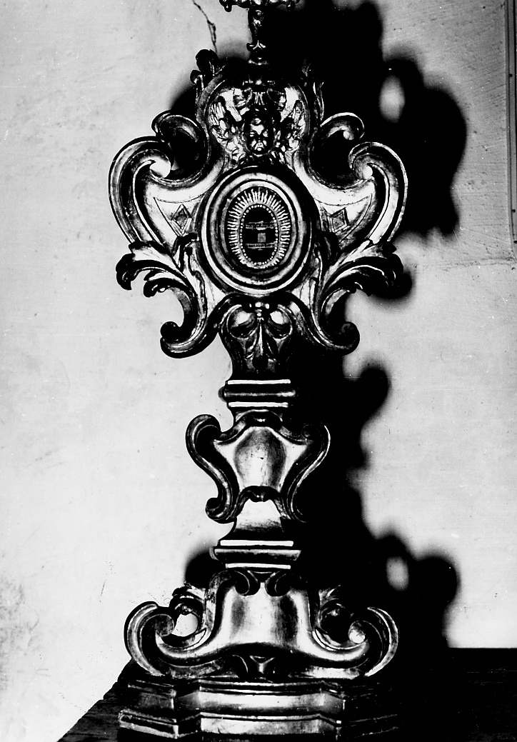 reliquiario - a ostensorio - ambito Italia centrale (sec. XVIII)