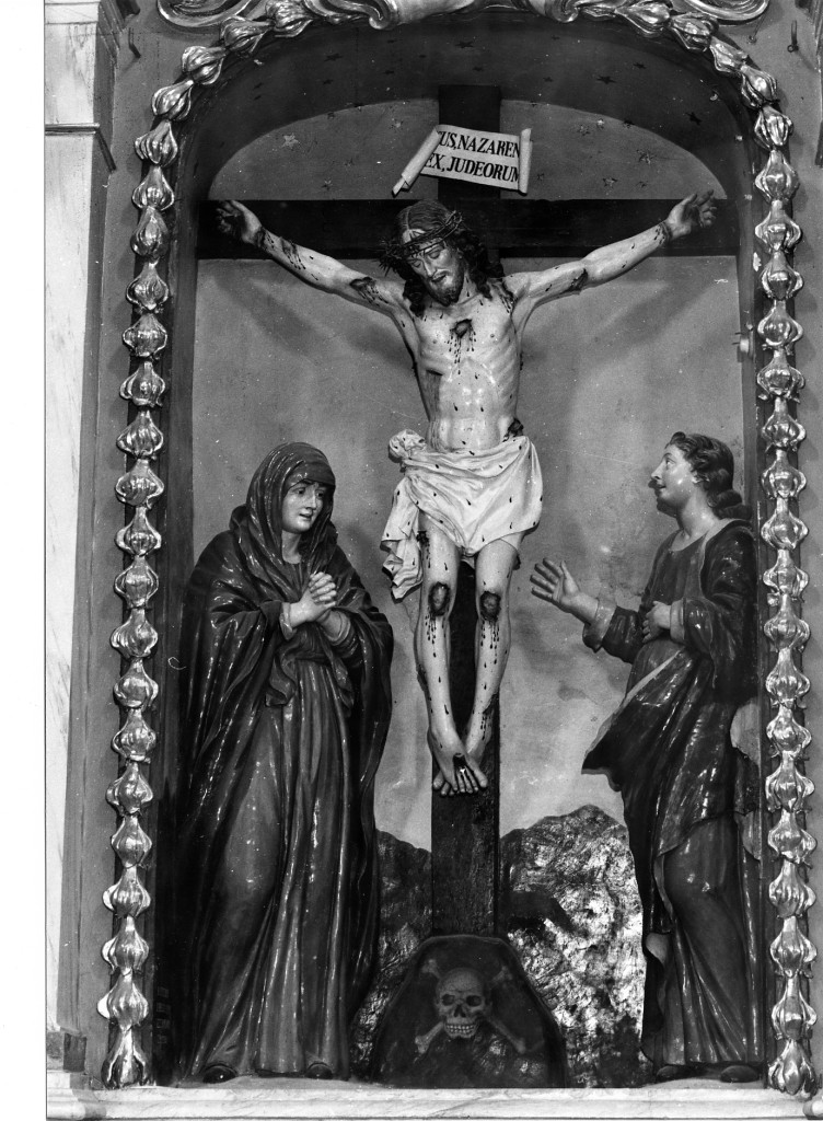 crocifissione di Cristo (gruppo scultoreo) - ambito Italia centrale (sec. XIX)