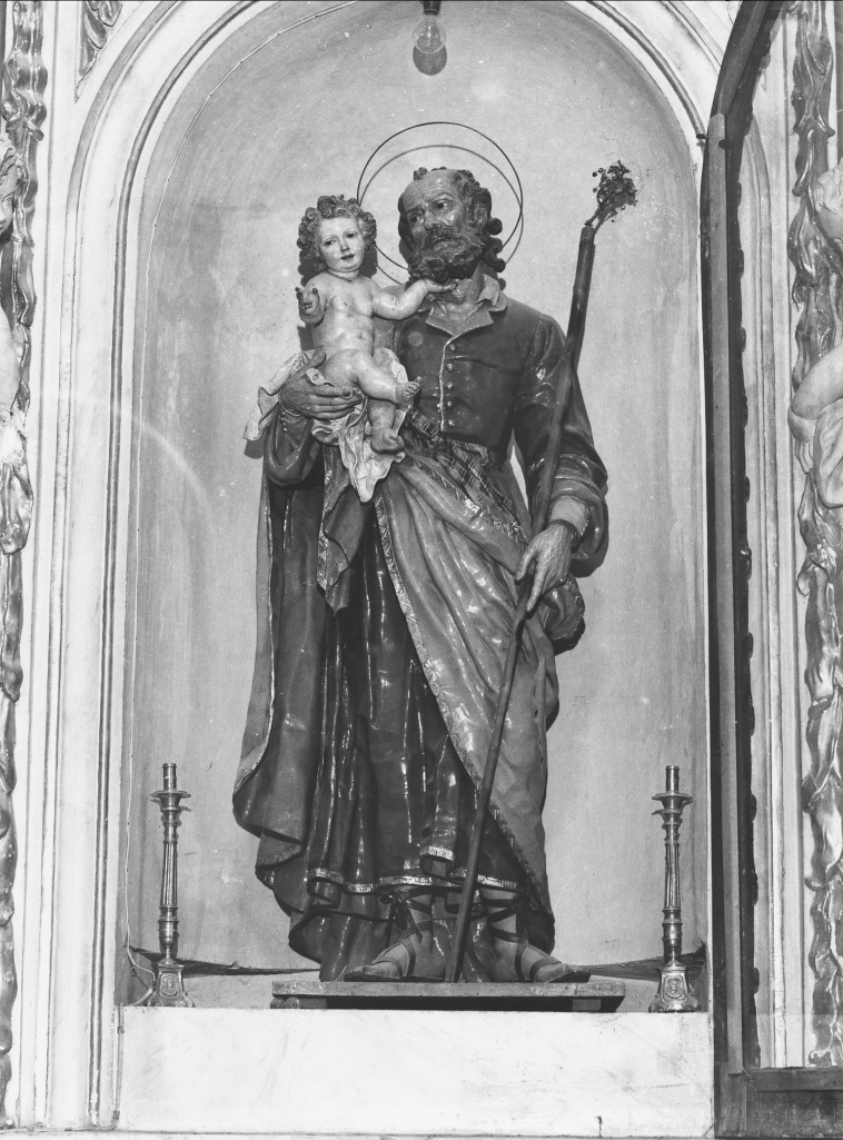 San Giuseppe e Gesù Bambino (statua) di Falcucci Gabriele (attribuito) (sec. XVIII)