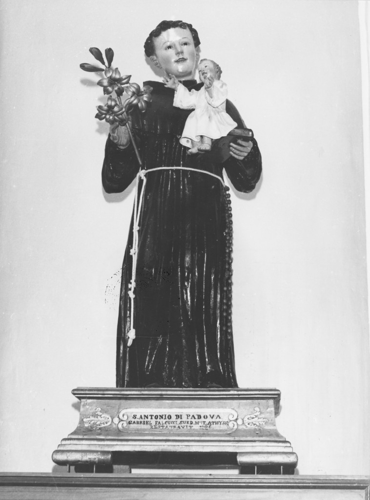 Sant'Antonio da Padova (statua) - ambito Italia centrale (fine/inizio secc. XVIII/ XIX)