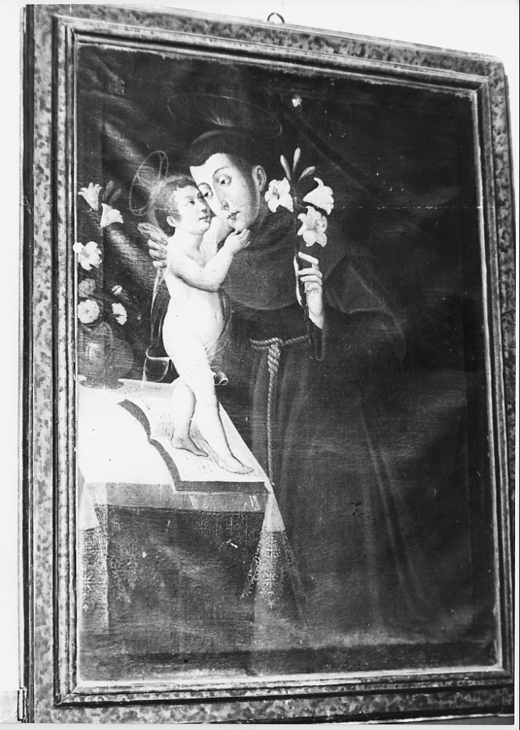 Sant'Antonio da Padova con il bambino (dipinto) - ambito abruzzese (prima metà sec. XIX)