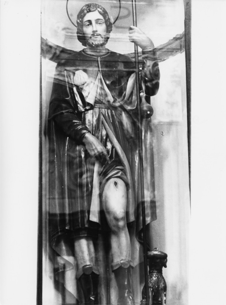 San Rocco (scultura) di Tomassetti G (attribuito) (sec. XX)