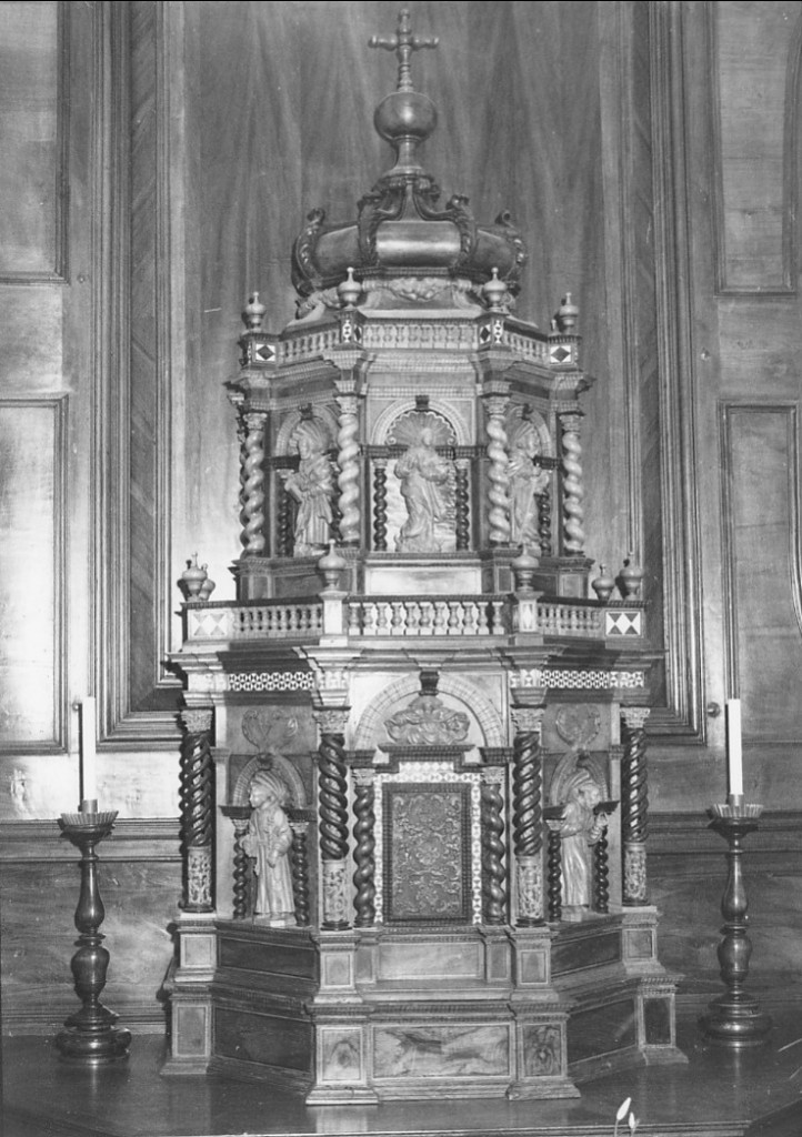 tabernacolo - a tempietto - produzione abruzzese (prima metà sec. XVII)