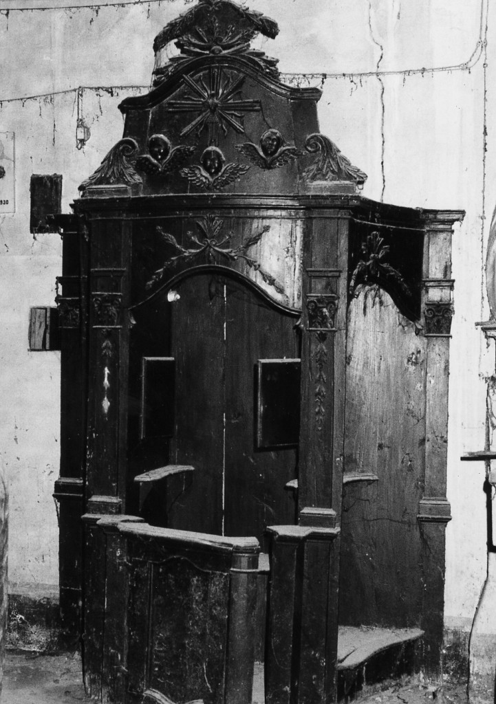 confessionale - ambito abruzzese (inizio sec. XVIII)