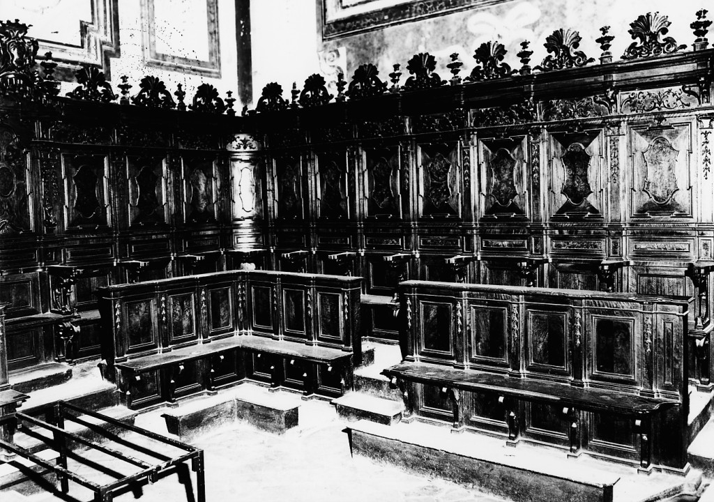 stalli del coro - ambito abruzzese (sec. XVII)