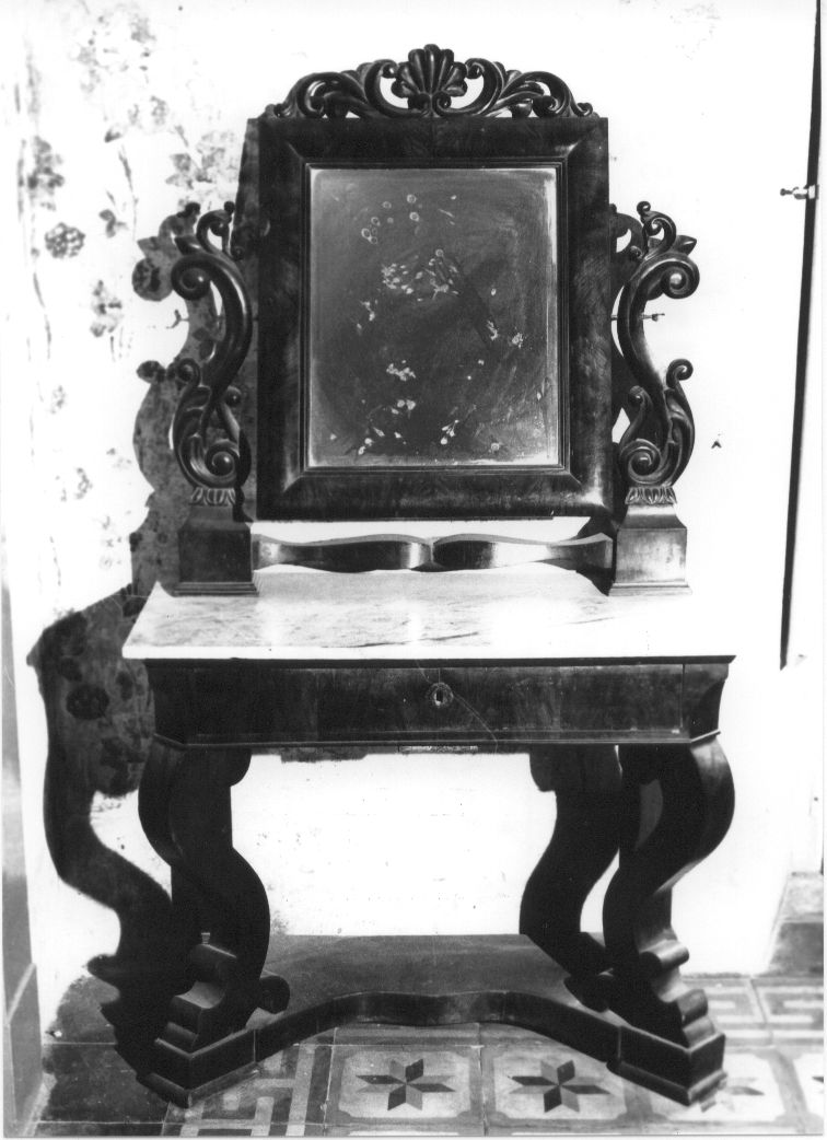 console da toeletta - con specchiera - bottega francese (seconda metà sec. XIX)