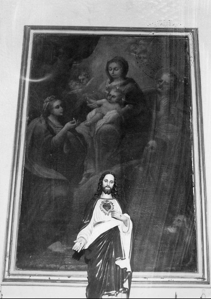 matrimonio mistico di Santa Caterina da Siena (dipinto) - ambito Italia centrale (sec. XVIII)