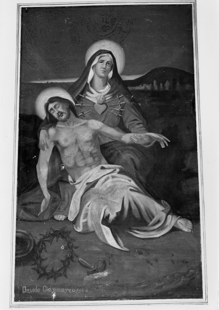 Pietà (dipinto) di Giammarco Davide (attribuito) (sec. XX)
