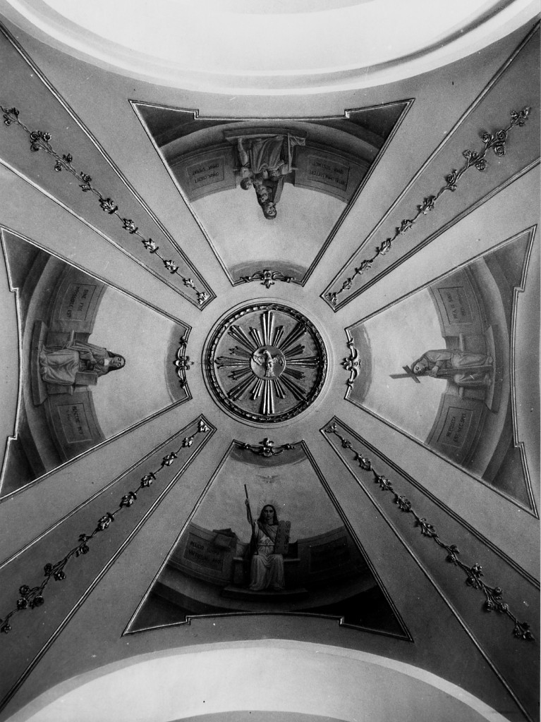 Allegoria della Carita' (dipinto, elemento d'insieme) di Cordeschi Colombo (attribuito) (sec. XX)