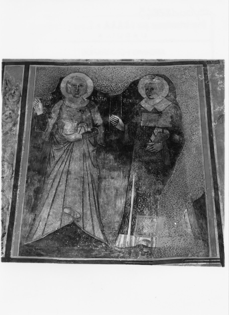 Santa Lucia e Santo Stefano, Santa Lucia e Santo Stefano (dipinto, opera isolata) - ambito abruzzese (sec. XIV)
