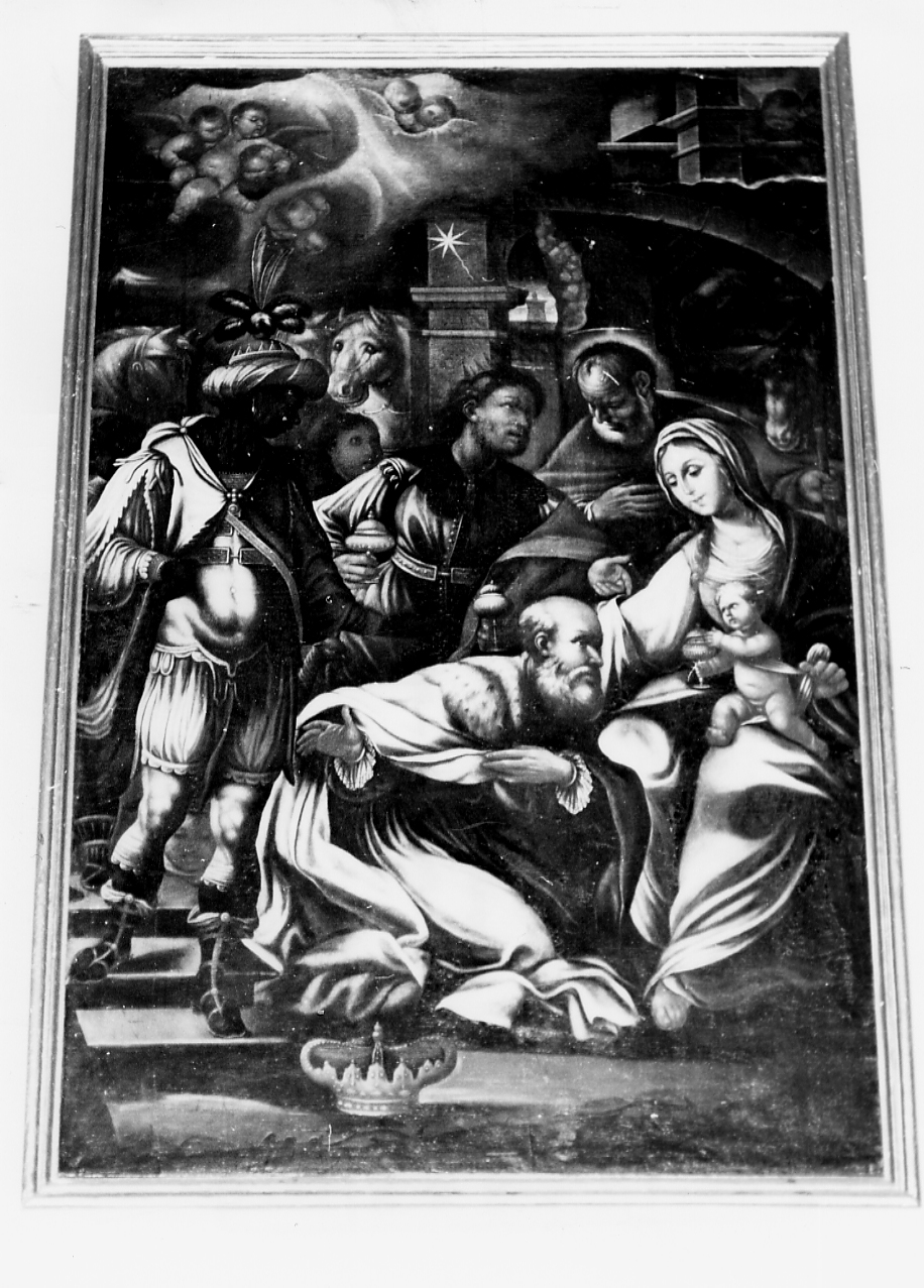 adorazione dei Re Magi (dipinto, opera isolata) - ambito abruzzese (sec. XVIII)