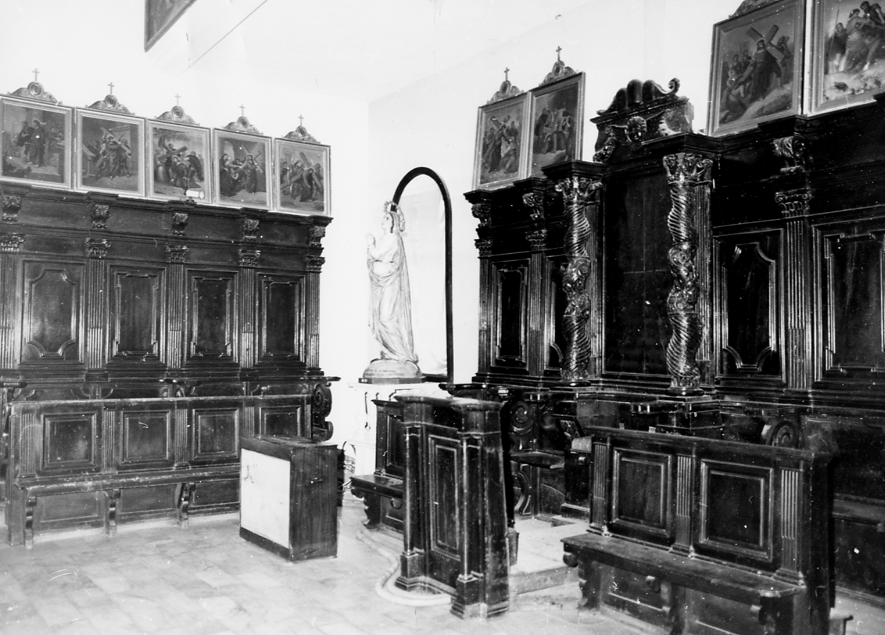 stalli del coro, opera isolata - bottega abruzzese (sec. XVIII)