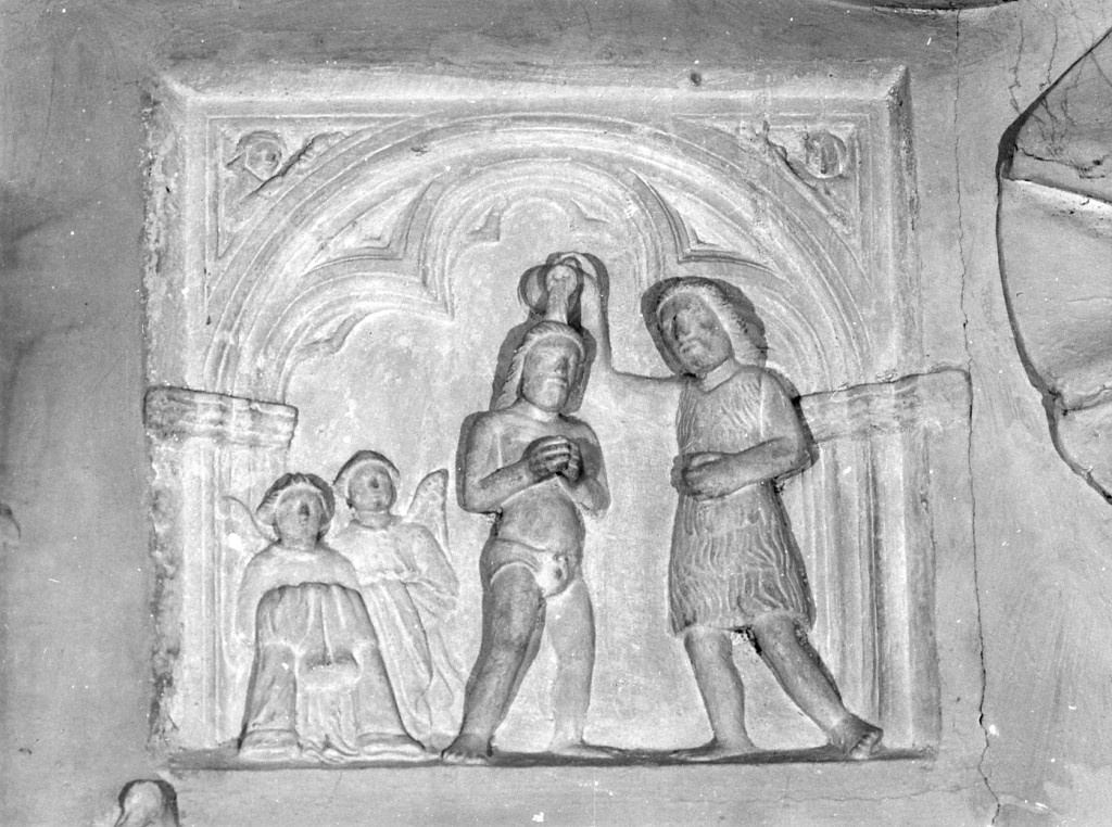 battesimo di Cristo (rilievo) di De Rettori Giovanni (sec. XV)