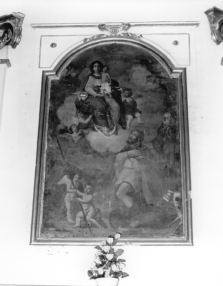 Madonna con Bambino e San Rocco (dipinto) - ambito Italia centrale (sec. XVIII)