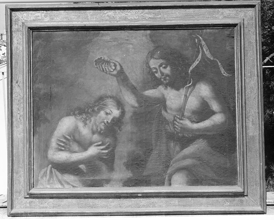 Cristo e San Giovanni, Battesimo di Cristo (dipinto, opera isolata) - ambito napoletano (seconda metà sec. XVII)