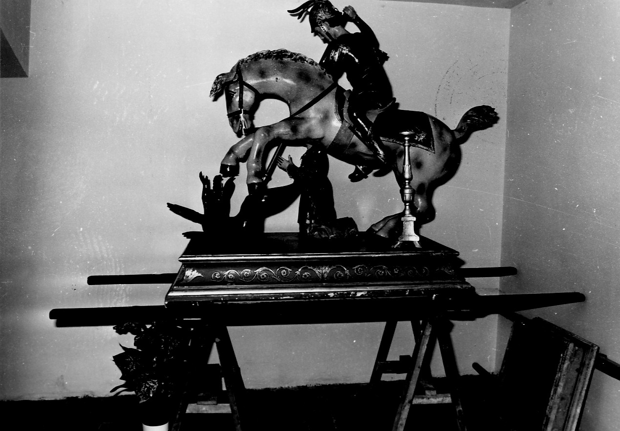 S. Giorgio e il drago (statua) - ambito Italia centrale (sec. XX)