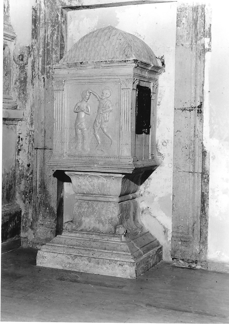 fonte battesimale - ambito Italia centrale (sec. XVI)