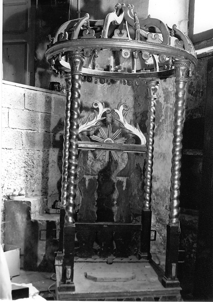 tronetto per esposizione eucaristica - ambito Italia centrale (sec. XVIII)