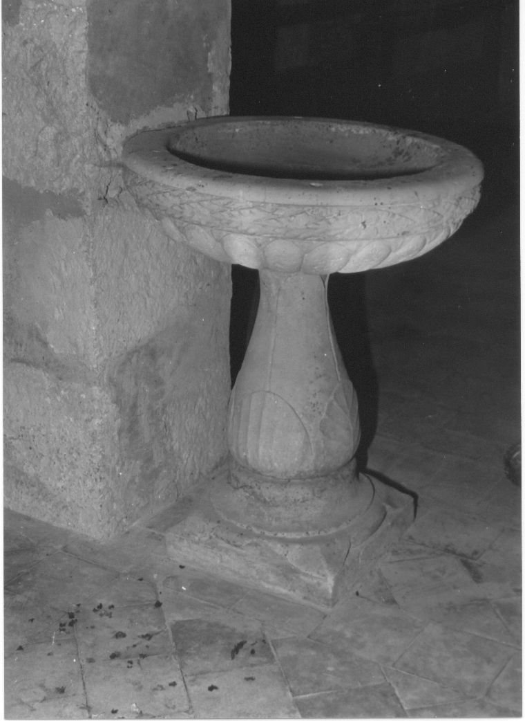 acquasantiera - a fusto - ambito Italia centrale (sec. XVII)