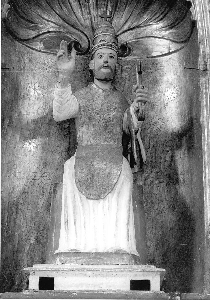 San Pietro benedicente (statua, opera isolata) - ambito Italia centrale (secc. XIII/ XIV)