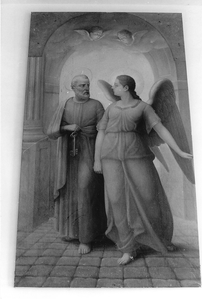 S. Pietro e l'Angelo (dipinto, opera isolata) - ambito Italia centrale (sec. XIX)