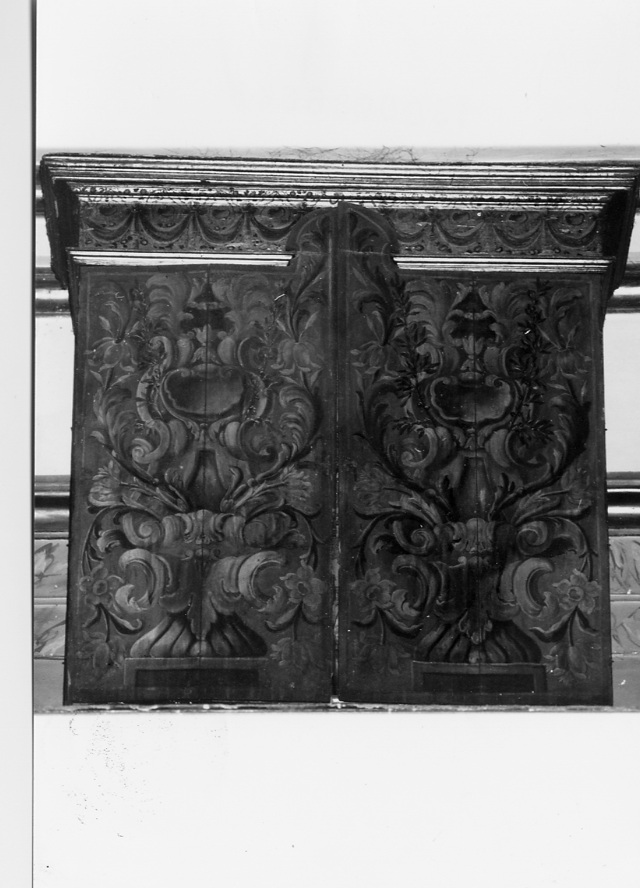 motivi decorativi vegetali (anta d'organo, serie) - ambito Italia centrale (sec. XVIII)