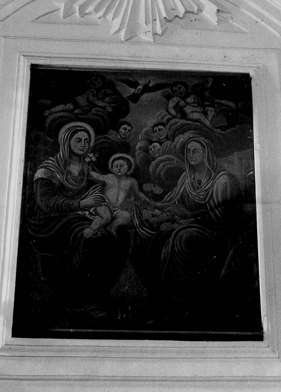 Madonna Sant'Anna e Bambino (pala d'altare) - ambito Italia centrale (sec. XVII)