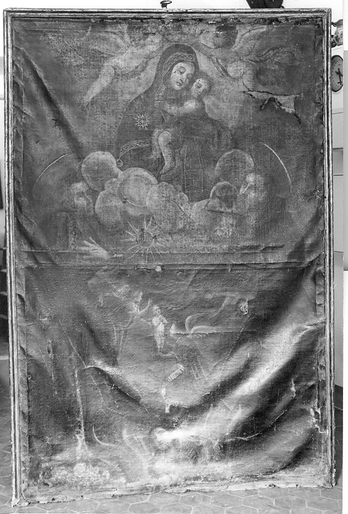 Madonna del Carmine, santi e anime purganti (dipinto, opera isolata) - ambito Italia centro-meridionale (seconda metà sec. XVI)