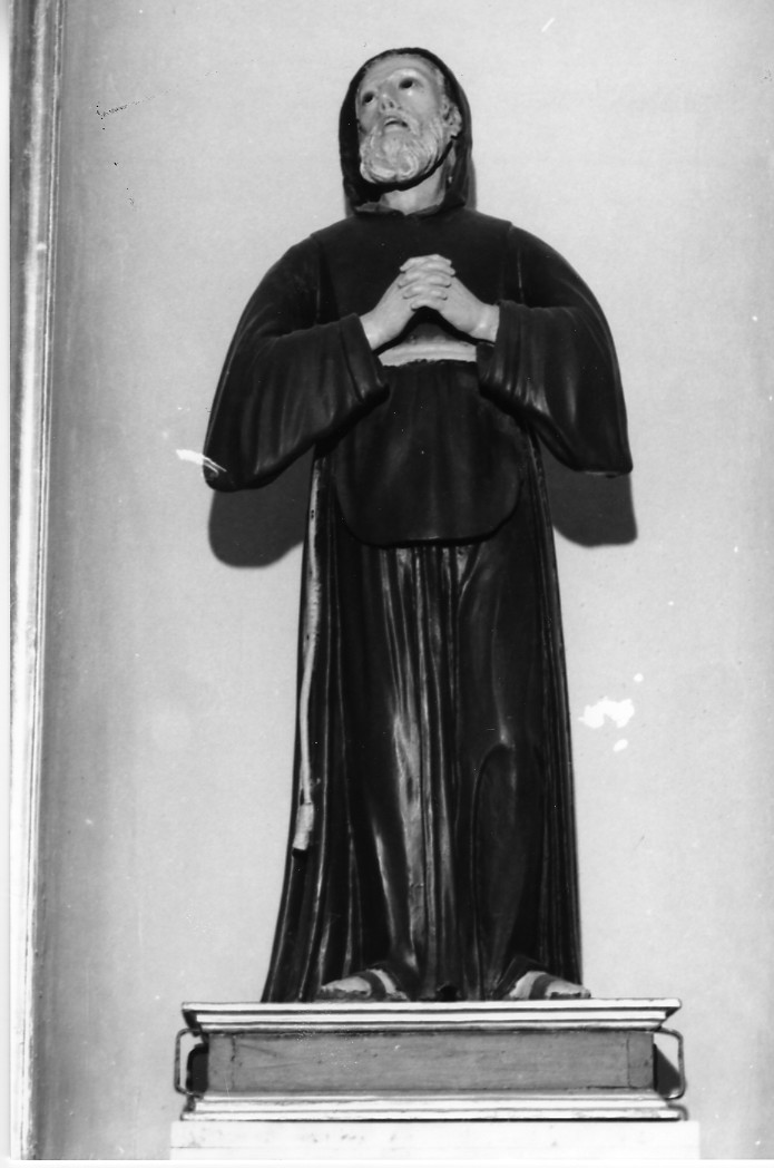 San Francesco di Paola in preghiera (statua, opera isolata) - ambito abruzzese (seconda metà sec. XIX)