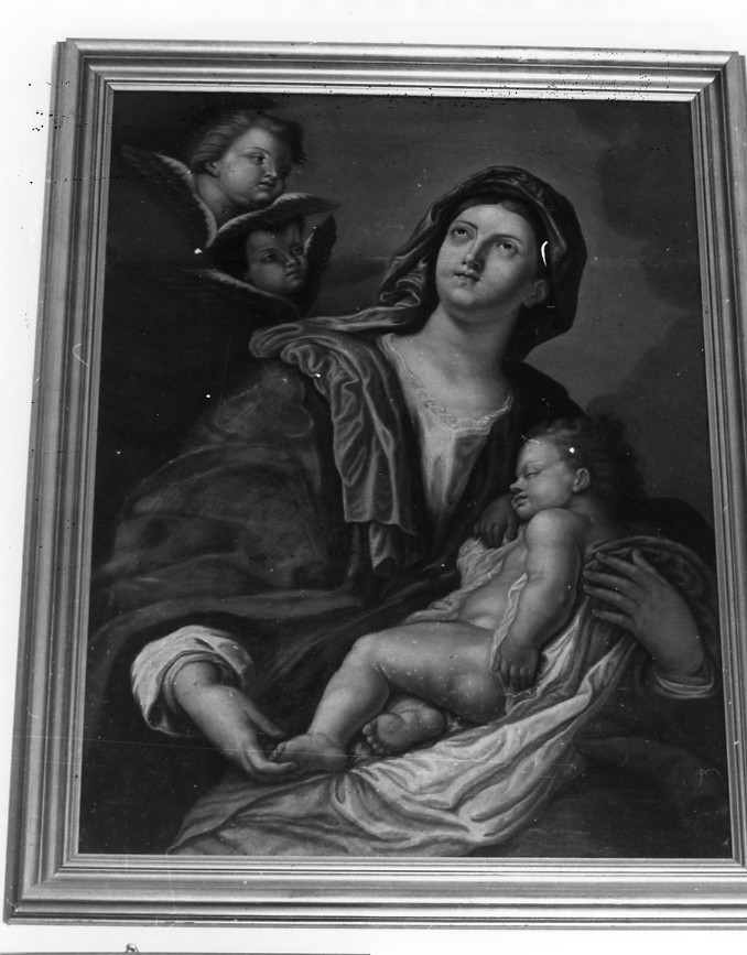 Madonna con Bambino e angioletti (dipinto, opera isolata) - ambito Italia centrale (sec. XVIII)