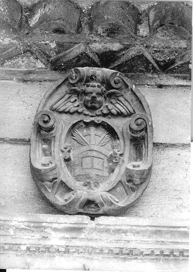 stemma con cartiglio (rilievo, opera isolata) - ambito abruzzese (sec. XVI)