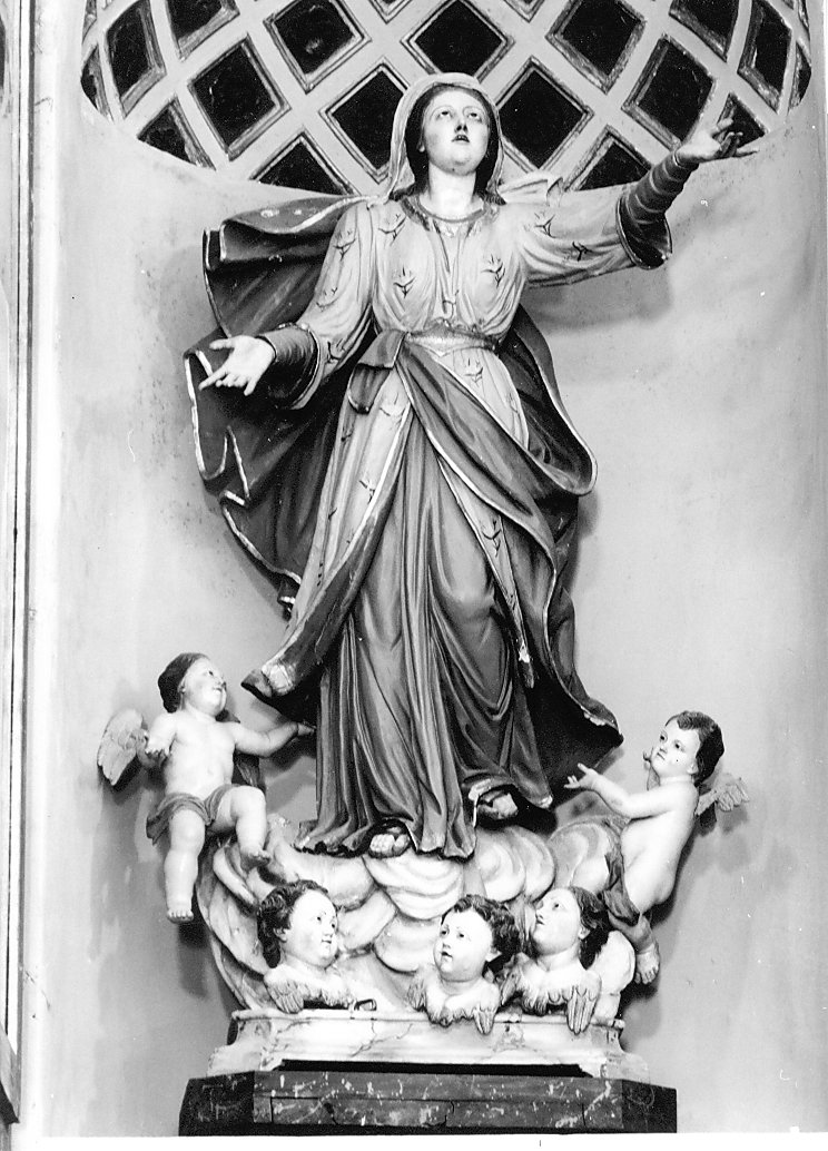 Madonna dell'Assunta, Madonna dell'Assunta e angioletti (statua, opera isolata) - ambito Italia settentrionale (prima metà sec. XX)
