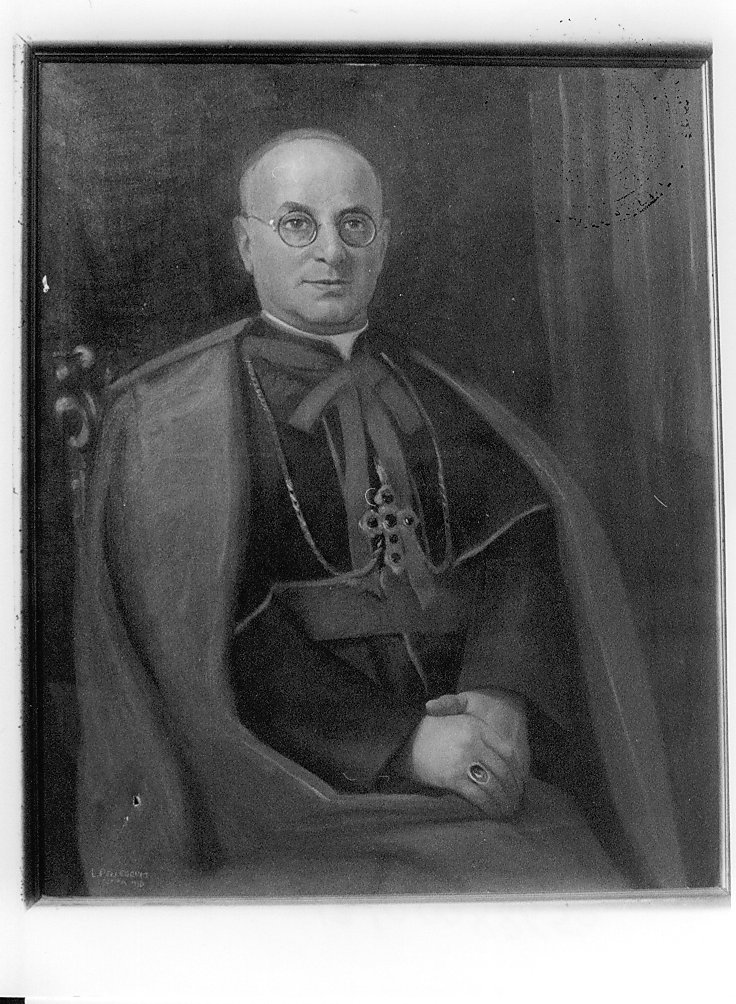 ritratto del vescovo Salvatore Rotolo (dipinto, opera isolata) di Pellegrino Luigi (attribuito) (sec. XX)