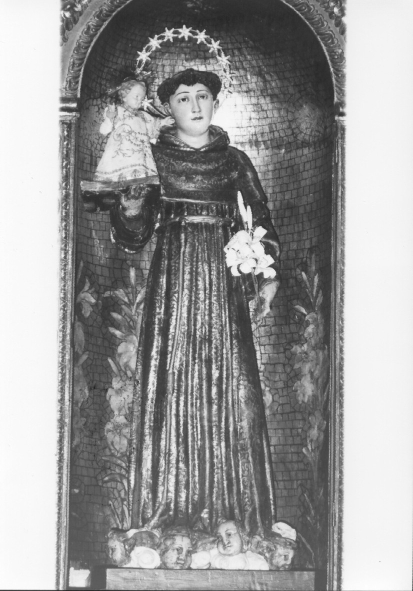 Sant'Antonio con bambino (gruppo scultoreo, opera isolata) - ambito abruzzese (sec. XVII)