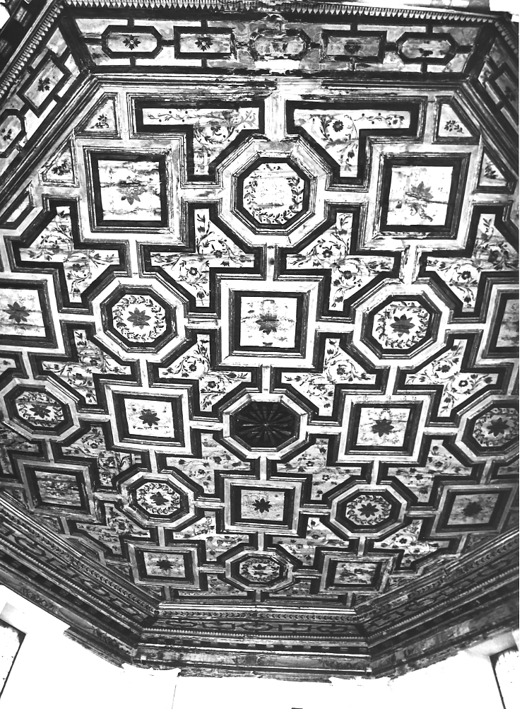 motivi decorativi floreali (soffitto dipinto, opera isolata) - bottega abruzzese (sec. XVI)