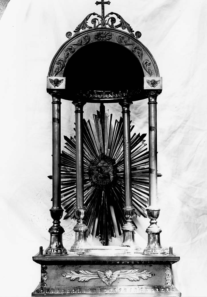 tronetto per esposizione eucaristica, opera isolata - bottega abruzzese (prima metà sec. XX)