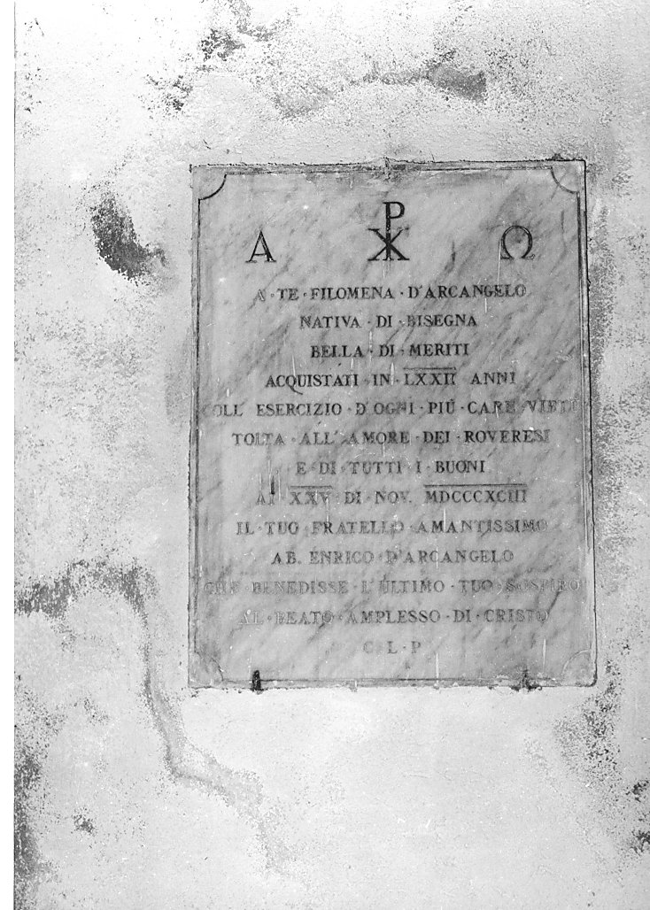 lapide - bottega abruzzese (sec. XIX)