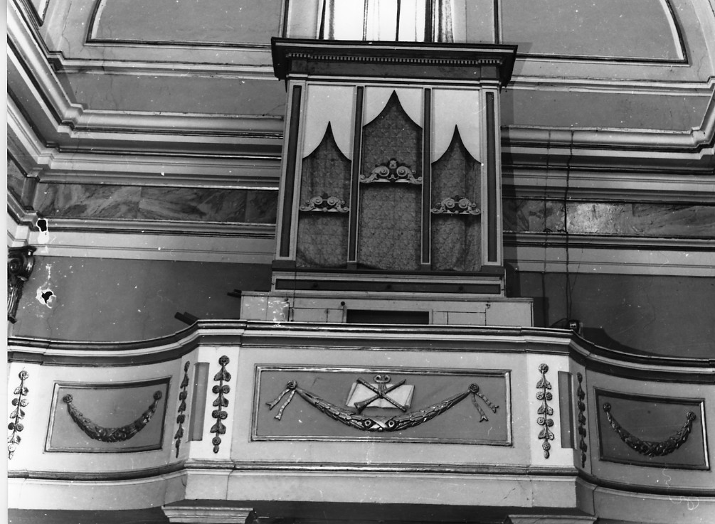 motivi decorativi architettonici con volute vegetali (cassa d'organo, opera isolata) - manifattura abruzzese (seconda metà sec. XIX)