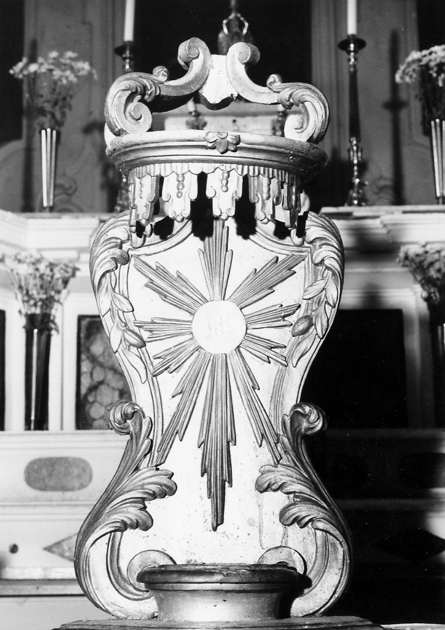 tronetto per esposizione eucaristica, opera isolata - bottega Italia centrale (sec. XVIII)