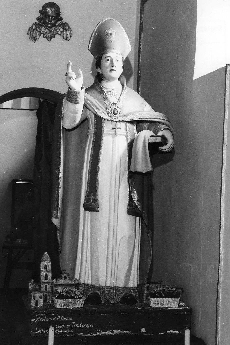 Sant'Emidio vescovo (statua, opera isolata) - ambito abruzzese (seconda metà sec. XIX)