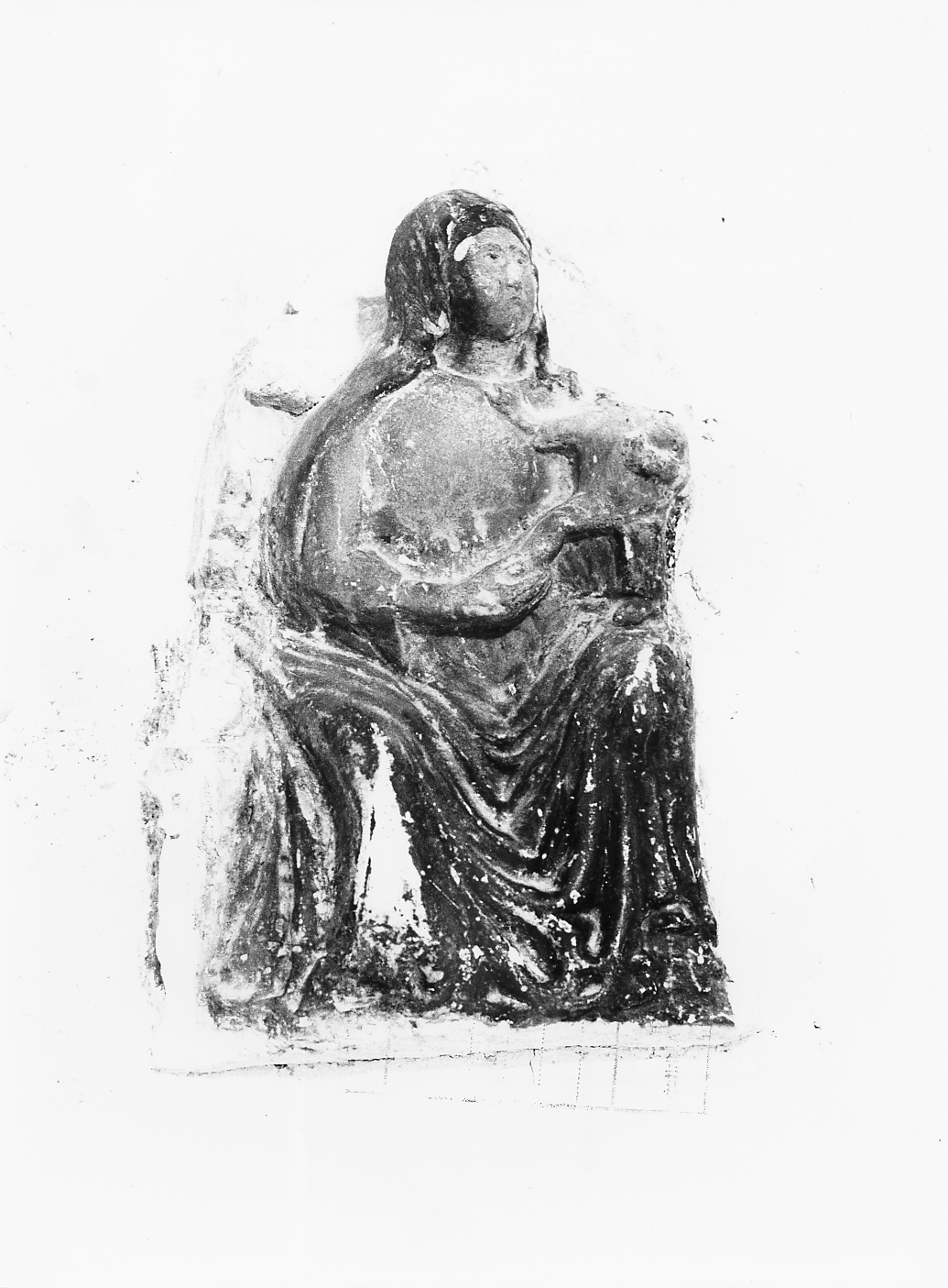 Madonna con Bambino in trono (scultura) - bottega abruzzese (sec. XV)