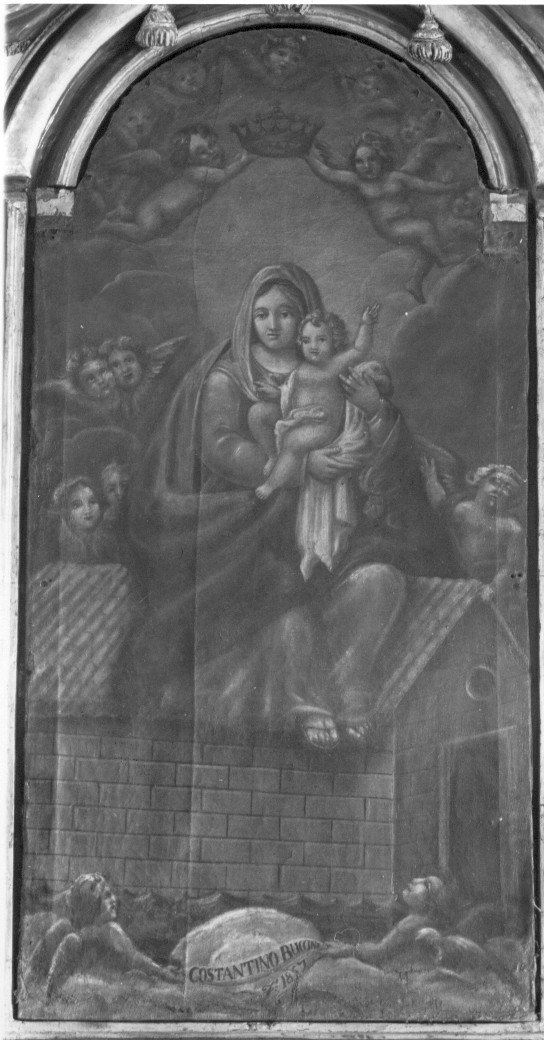 Madonna di Loreto (pala d'altare, opera isolata) di Buccini Costantino (attribuito) (sec. XIX)