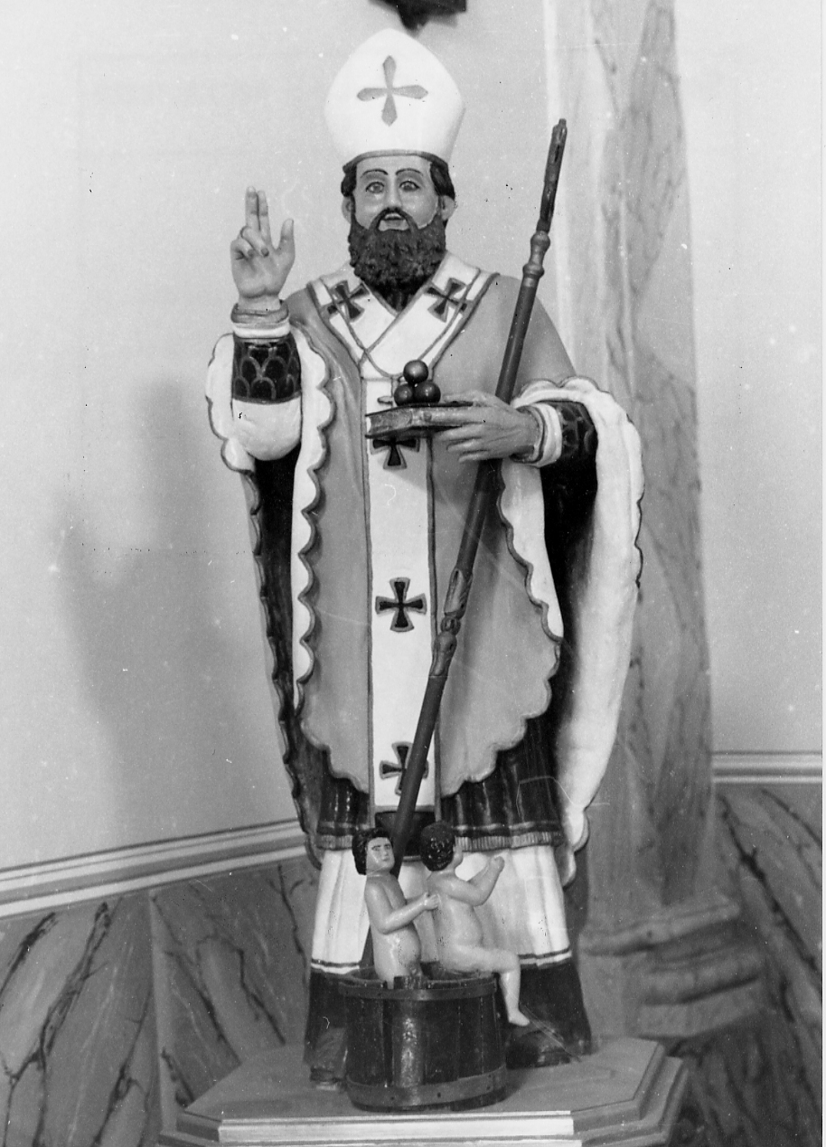 San Nicola di Bari (statua, opera isolata) - bottega Italia centrale (sec. XVII)