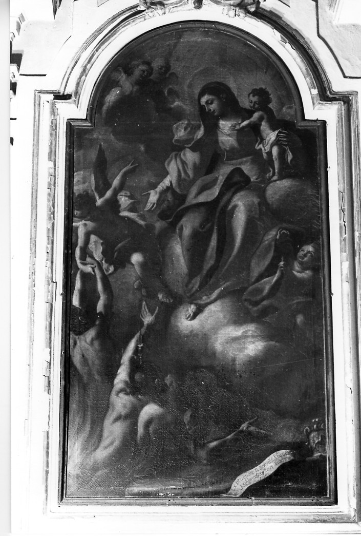Madonna del Suffragio, Madonna che intercede per le anime del purgatorio (dipinto) di De Maio Ludovico (sec. XVIII)