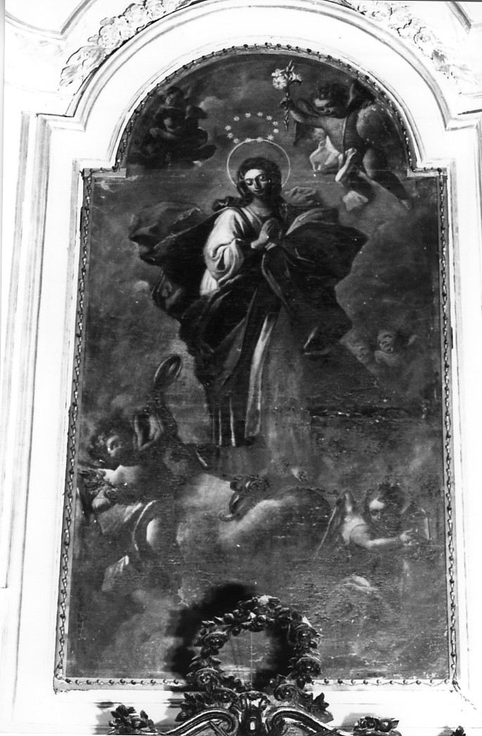 Madonna Addolorata e angioletti con simboli (dipinto, opera isolata) - ambito Italia centrale (seconda metà sec. XVIII)