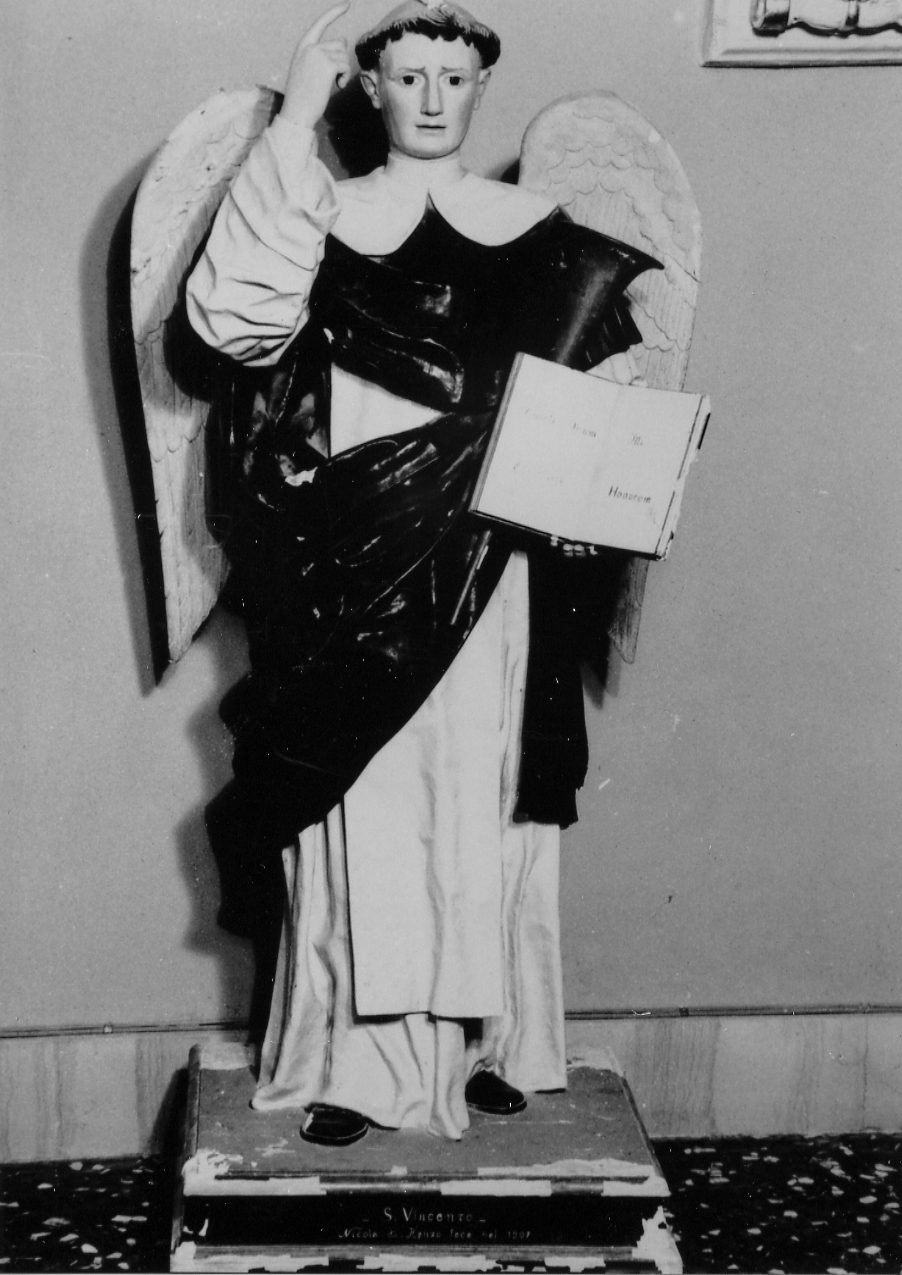 San Vincenzo Ferreri (statua, opera isolata) di Di Rienzo Nicola (sec. XX)