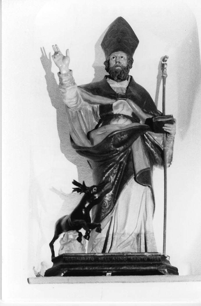 Sant'Egidio con cervo (statua, opera isolata) - ambito Italia centrale (sec. XIX)