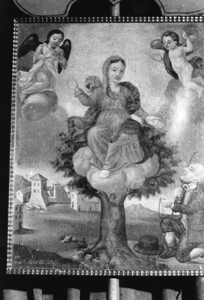 apparizione della Madonna dei Miracoli (dipinto, opera isolata) - ambito Italia centrale (sec. XIX)