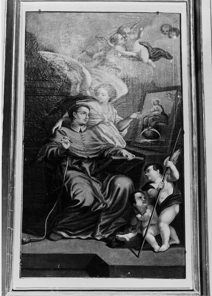 San Bonaventura ispirato da un angelo (dipinto, opera isolata) di Ranieri Niccolò (attribuito) (sec. XVIII)