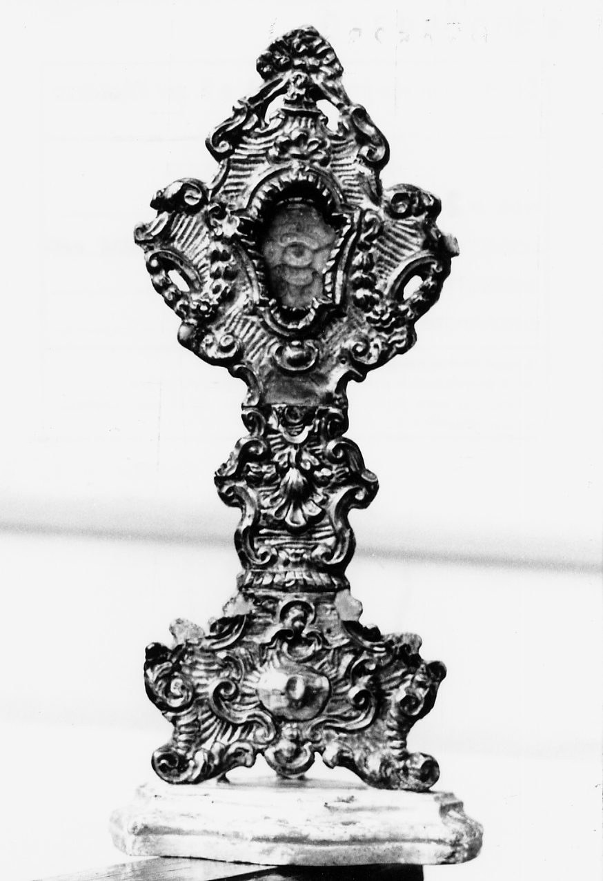 reliquiario - a ostensorio, opera isolata - ambito Italia centrale (fine/inizio secc. XVIII/ XIX)